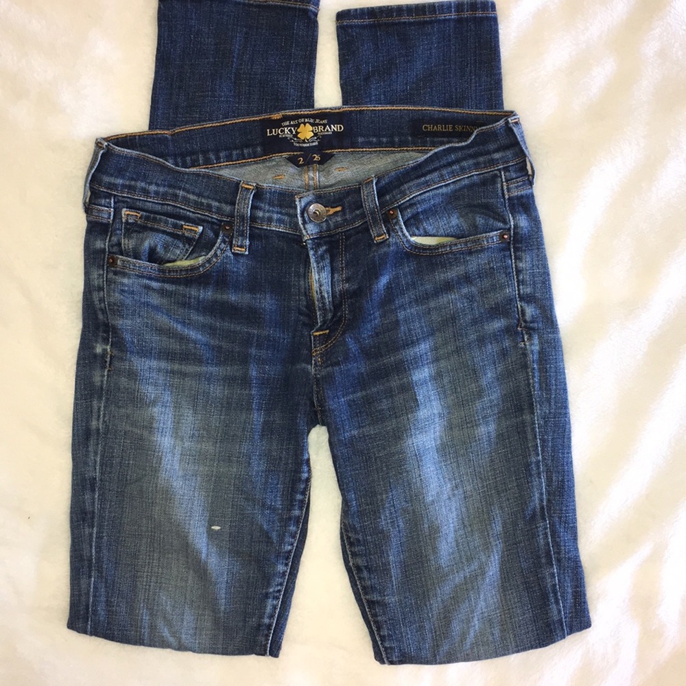Lucky Brand Jeans Medium Wash Charlie Skinny Sz 2